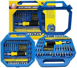 101PC Reversible Ratchet Driver Screwdriver & Socket Bit Set Torx Pozi Hex PH UK - Picture 1 of 5