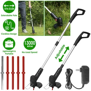 Extendable Electric Weed Lawn Eater Grass String Trimmer Mower Cordless Cutter - Picture 1 of 14