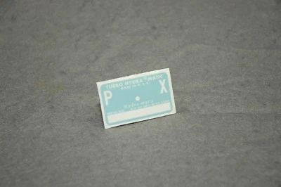 Pontiac Firebird & GTO 1967 Turbo Hydramatic 400 calcomanía "PX", azul Foto 1 de 3