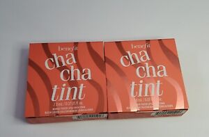 Lot Of 2- Benefit Cha Cha Lip and Cheek Stain Tint Mango 2ml/.07 FL Oz Travel Sz