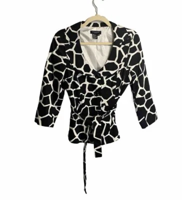 SANDRO 运动服 领带 前夹克 尺寸 S 黑色 几何印花 3/4 袖 — 第 1/3 张图片