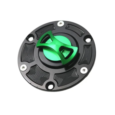 Cubierta de tapa de tanque de combustible de gasolina con pajarita CNC verde para Aprilia RSV1000 RS125 RS250 Tuono Foto 1 de 4