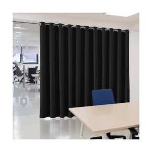Room Divider Curtain Black Privacy Curtains Room Partition for Living Room Ho... - Picture 1 of 6