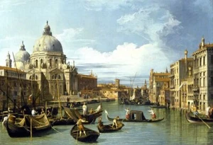 Entrada al Gran Canal, Venecia Canaletto pintura póster impresión artística A3 A4 - Imagen 1 de 4