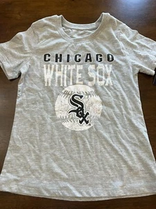 Kids Gray MLB Chicago White Sox Shirt Medium 7/8 NWT Girls - Picture 1 of 2