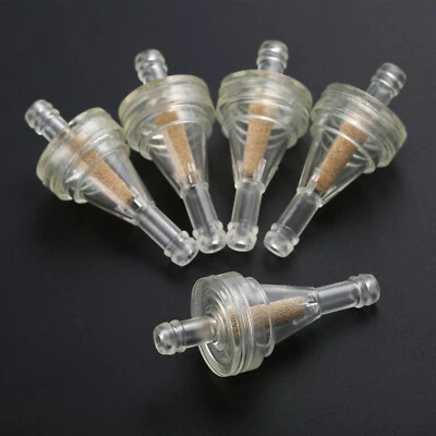 5pcs 6mm Motorcycle Oil Clear Gas Fuel Filter Cleaner For Honda Polaris Kawasaki - Image 1 of 4