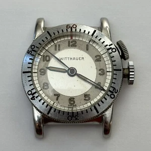 Vintage 1930s Wittnauer Weems Mechanical Military Watch 28mm Broken - Read - Picture 1 of 10