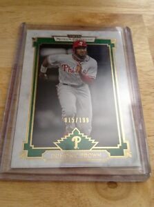Domonic Brown Phillies 2014 Topps Museum Collection Green #91  15/199