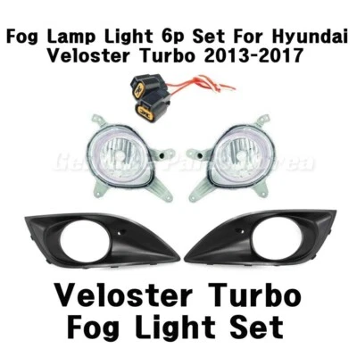 ⭐Genuino⭐ Juego de faros antiniebla LH RH 6p para Hyundai Veloster Turbo 2013 - 2016 Foto 1 de 4