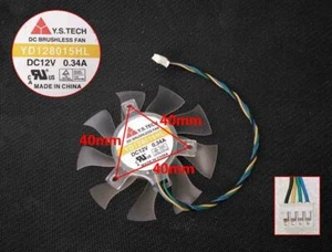 Y.S TECH YD128015HL DC12V 0,34A 7515 75 mm 75 x 75 x 15 mm Grafikkühllüfter 4-polig - Bild 1 von 4