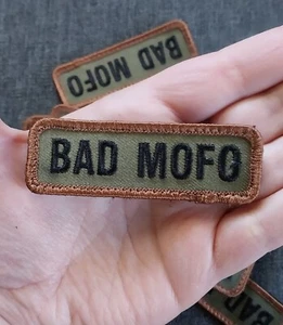 Menge 10 ~ BAD MOFO ~ TAC BAG HUT lustige Moral Aufnäher ~ Wald Haken & Schleife - Bild 1 von 6