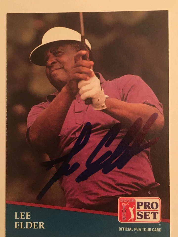 Lee Elder Golf Legend hand signed in person 1991 Pro Set Golf card # 226 - Image 1 of 3