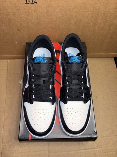 Taglia 7Y Air Jordan 1 Low OG GS Nero Blu Cipria Nuovo DS Spedizione Veloce!