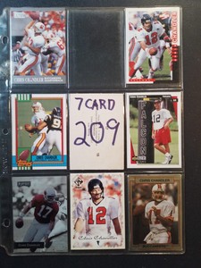 7 CARD LOT- CHRIS CHANDLER - RAMs,BEARS,eagles,colts    NFL QUARTERBACK  (ref209