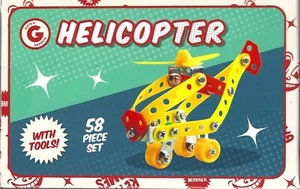 Retro Model 58Piece Set With Tools - Helicopter - New - Picture 1 of 1