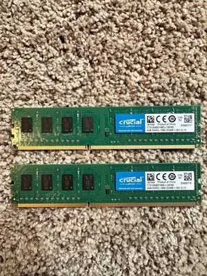 Crucial 8GB RAM Kit  (2x CT51264BD186DJ.C8FND 4GB DDR3L-1866 UDIMM 1.35V CL13) - Image 1 of 2