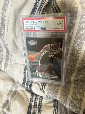 1997 Metal Universe #72 Tim Duncan Championship PSA 9 - Image 1 of 2