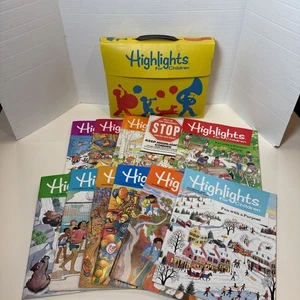Highlights For Children Magazine Lot 1990 Full Run Jan-Dec UNUSED Carrying Case - Imagen 1 de 10