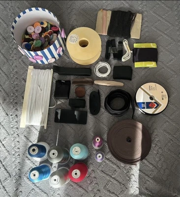 Bundle Items for Sewing / Crafting ,thread,buttons,ribbons - Image 1 of 4