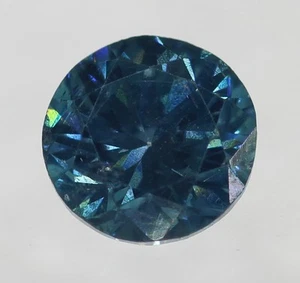 0.10 Carat Fancy Vivid Blue Round Brilliant Enhanced Natural Loose Diamond 3.05m - Picture 1 of 1