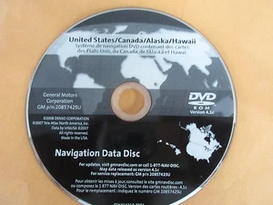 2007 2008 2009 2010 GMC CADILLAC CHEVROLET NAVIGATION DVD 20857425U VER 4.1C OEM - Picture 1 of 13