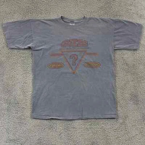 Vintage Guess Jeans Shirt Adult XL Gray Single Stitch Short Sleeve 90s Skater - Picture 1 of 10