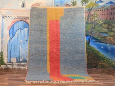 5'x8'|6'x9'|8'x10'|9'x12'| Rug Handmade Wool Berber Carpet Moroccan Wool Carpet - Image 1 of 3