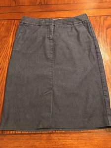 Falda lápiz ISAAC MIZRAHI azul cambray hasta la rodilla talla 4 (M1) - Imagen 1 de 9