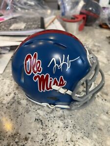 Lane Kiffin Signed Ole Miss Football Mini Helmet Mississippi Beckett Auth. D3