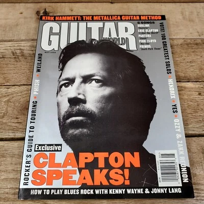 Guitar World May 1998 Eric Clapton / Johnny Lang Kenny Wayne Shepherd Poster Foto 1 de 4
