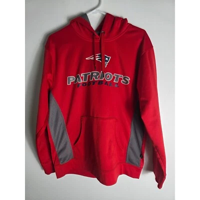 Ropa del equipo de la NFL Patriots sudadera con capucha suéter fútbol rojo gris ropa del equipo M Foto 1 de 4