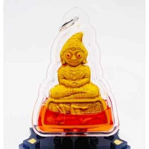 Thai Occult Phor Ngang Maha Laluay Golden Herb Amulet Love Luck Wealth Charm - Picture 1 of 3