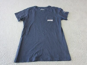 Vineyard Vines Shirt Boys 2XS Blue Pocket Shark Week Santa Casual Preppy - Picture 1 of 12