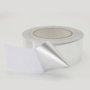 Silver Aluminum Foil Tape High Temp Resistant Self Adhesive Foil Tape 20M Length - Picture 1 of 4