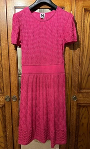 M MISSONI Skater Strick Kleid Italienisch 44 Passt UK 8 - 10 Rosa - Bild 1 von 10