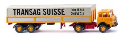 *Wiking H0 1/87 051503 Krupp 806 Pritschensattelzug Transag Suisse - NEU