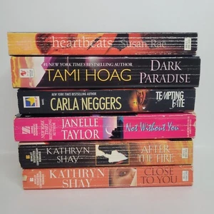 6 Romance Books Tami Hoag Carla Neggers Kathryn Shay Janelle Taylor Susan Rae - Picture 1 of 20