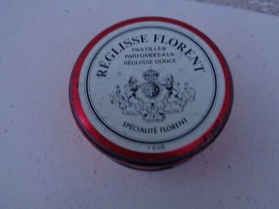 Ancienne boite métal REGLISSE FLORENT Pastilles Pates bonbons pharmacie - Photo 1/3