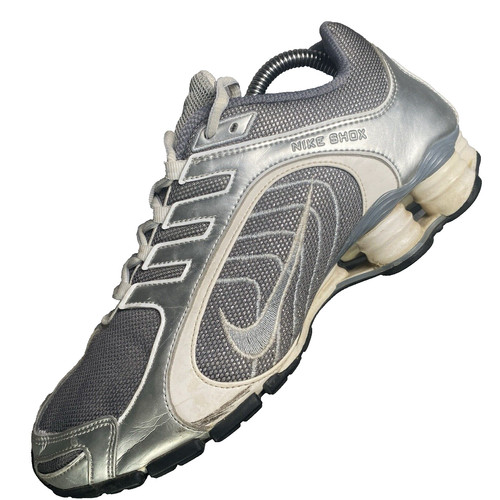 Nike Shox Navina "Sparkle" Premium argento bianco sneakers donna taglia 9 5 scarpe