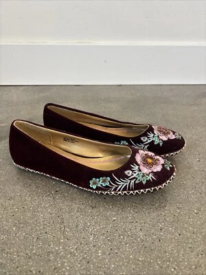 J Jill Velvet Ballet Flats Embellished Sequins Women’s Sz 6 - Image 1 of 4