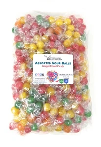 Sour Fruit Candy Balls 5 lbs. ~ YANKEETRADERS® ~ FREE SHIPPING - Picture 1 of 3