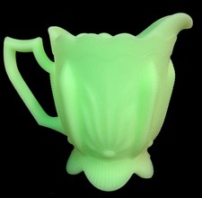 Glass Rare 1950s Fenton Cactus Topaz Opalescent Vaseline Glass Salt Pepper Shakers Opstinains Net