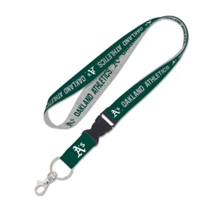 OAKLAND ATHLETICS HEATHER LANYARD DETACHABLE BUCKLE NEW WINCRAFT 👀 - Picture 1 of 1