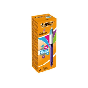Bic 4 Colour Grip Fashion Retractable Ballpoint Pen (Pack of 12) 8922901 - Picture 1 of 3