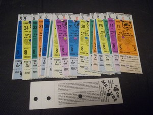 1990-91 WHL Victoria Cougars Full Ticket Stubs (you choose from drop down list)