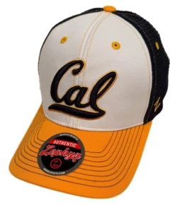 Zephyr NCAA California Golden Bears RARE “Threepeat” Curved Bill Trucker Hat NWT - Picture 1 of 6