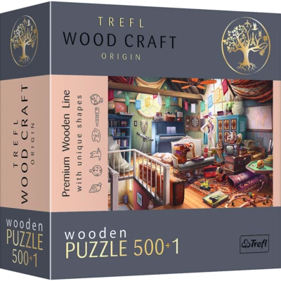 Trefl 20179 Wood Craft Schätze auf dem Dachboden 500+1 Teile Holzpuzzle