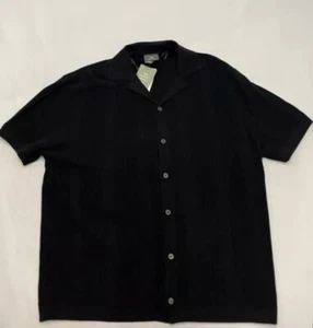 H&M Regular Fit Textured-knit Resort Shirt Size Medium - Picture 1 of 4