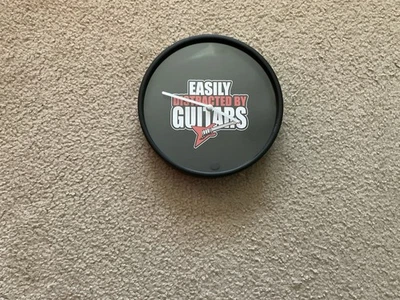 Easily Distracted By Guitars Wall Clock Guitars Instrument Music Musician - Image 1 of 2