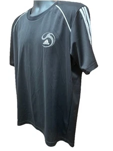 Adidas Climalite Shirt Mens Large Training Wicking Performance 3 Stripe Active - Picture 1 of 16